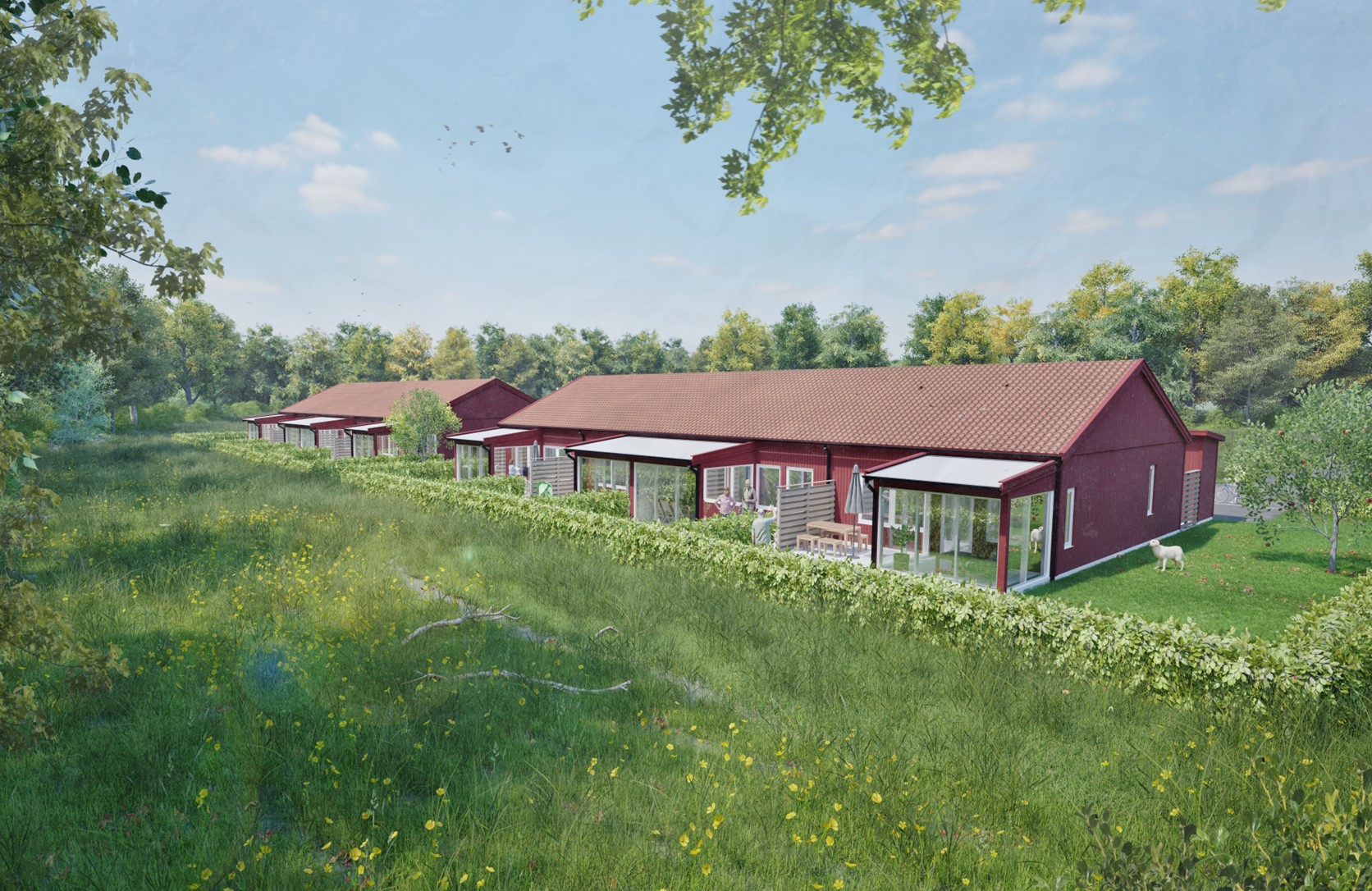 Röda marklägenheter